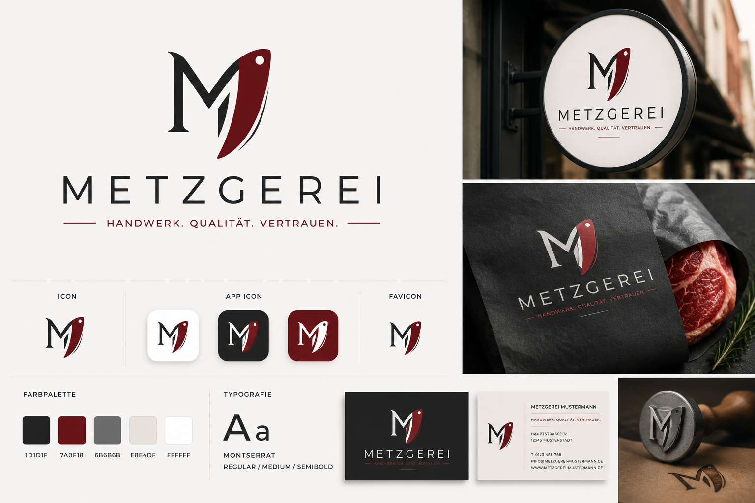 Fiktives Brand-Kit-Beispiel – Metzgerei