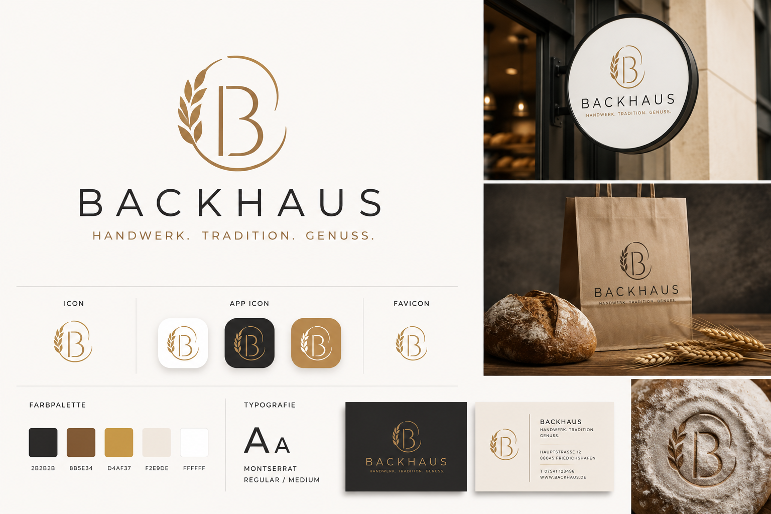 Fiktives Brand-Kit-Beispiel – Backhaus